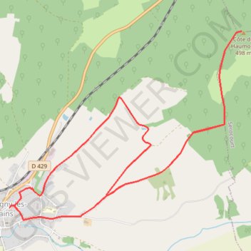 Le Sentier du Haumont - Martigny-les-Bains GPS track, route, trail