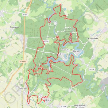 Boucle VTT depuis L'Orbrie GPS track, route, trail
