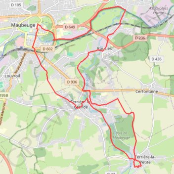 Liaison Voie Verte de l'Avesnois - Maubeuge GPS track, route, trail
