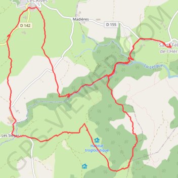 La Haute Vallée de la Lergue GPS track, route, trail