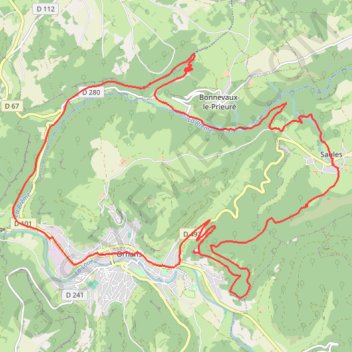 Ornans et la Vallée de la Loue - La Brème GPS track, route, trail