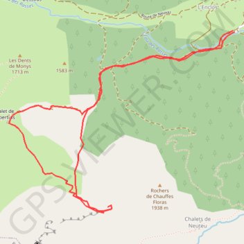 Rochers de Chauffes Floras GPS track, route, trail