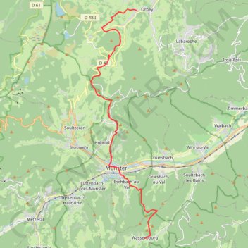 Orbey - Wasserbourg GPS track, route, trail