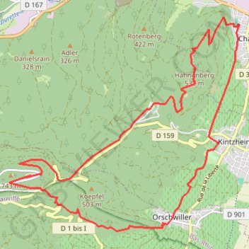 Châtenois : Haut mon Château GPS track, route, trail