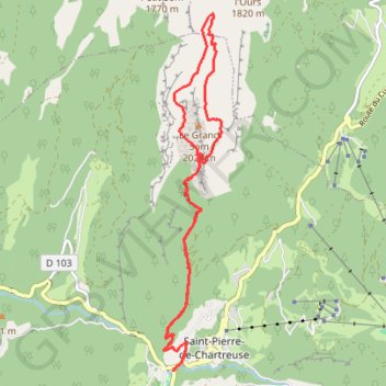 Chartreuse - 1200 - 15 - St Pierre GrandSom GPS track, route, trail