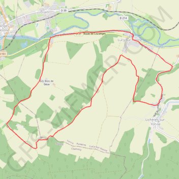 Autour du Château de Faulin - Lucy-sur-Yonne GPS track, route, trail
