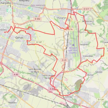 Tour de Saint-Exupéry - Chassieu GPS track, route, trail