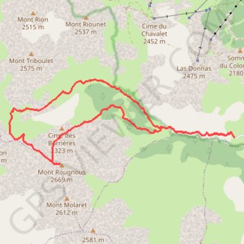 Mont Rougnous GPS track, route, trail