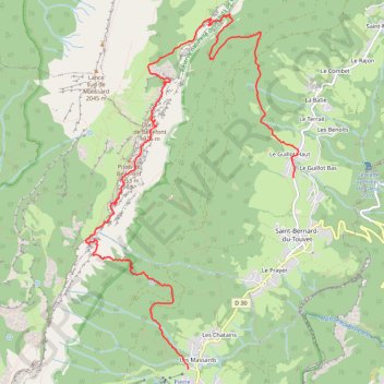 Sangle des Arches (Chartreuse) GPS track, route, trail