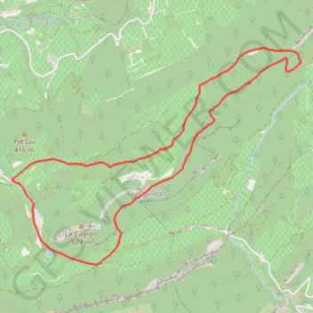 La grande montagne à Gigondas GPS track, route, trail