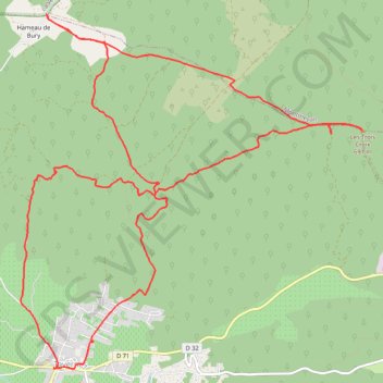Tavernes-Les Trois Croix GPS track, route, trail