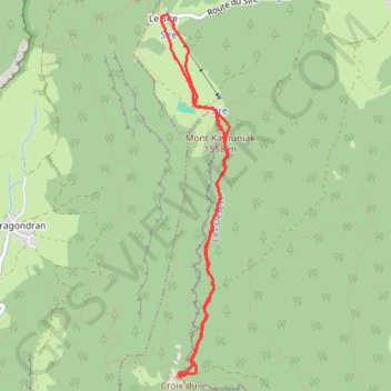 Croix du Nivolet depuis parking du Sicre GPS track, route, trail
