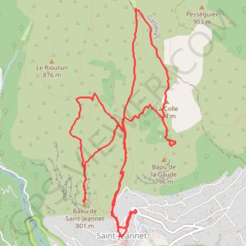 2021 02 19 - baou de la Gaude baou de St Jeannet GPS track, route, trail