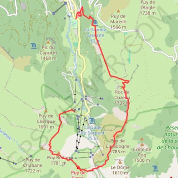 Crête du Sancy GPS track, route, trail