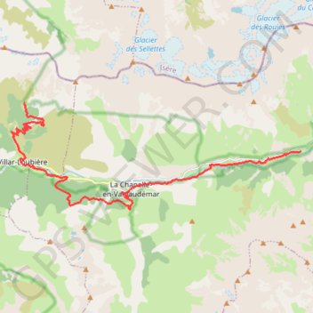 Refuge du Clot Xavier Blanc au refuge des Souffles (Tour de l'Oisans) GPS track, route, trail
