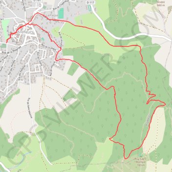 La forêt du puy Saint Romain GPS track, route, trail