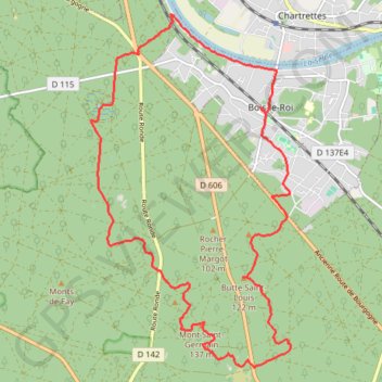Randonnée Bois Le Roi GPS track, route, trail
