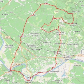 🚴 Trace des ducs du Saint-Émilion GPS track, route, trail