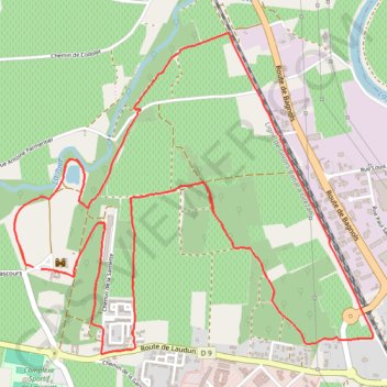 Autour du chateau de Lascours GPS track, route, trail