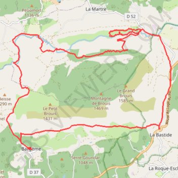 Les Gorges de l'Artuby GPS track, route, trail