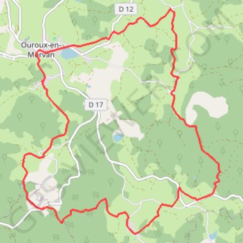 Les Moulins - Ouroux-en-Morvan GPS track, route, trail