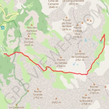 Ski de Rando - Estenc - Col de Gialorgues - Refuge de Gialorgues GPS track, route, trail