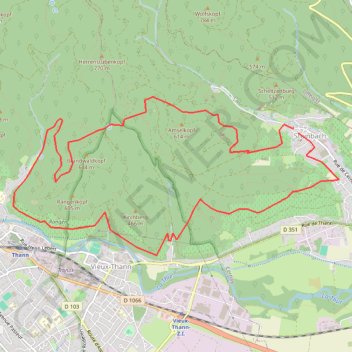 Steinbach - Thann - Steinbach : vigne et montagne GPS track, route, trail
