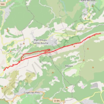 Tour de la Sainte-Baume GPS track, route, trail