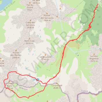 Tour du Cheval Blanc GPS track, route, trail