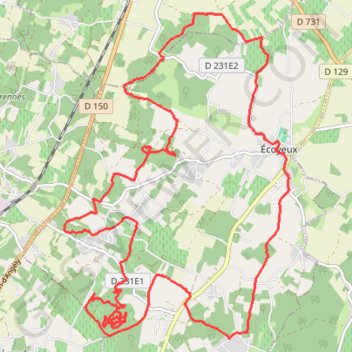 Bois autour d'Ecoyeux GPS track, route, trail