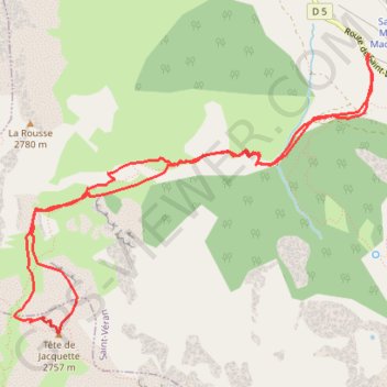 Tete de la jacquette N GPS track, route, trail