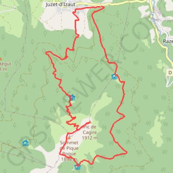 Cagire en boucle depuis le col de Buret GPS track, route, trail