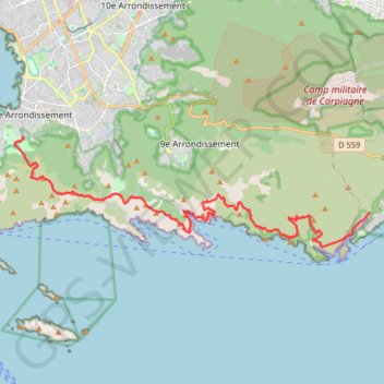Cassis Marseille GPS track, route, trail