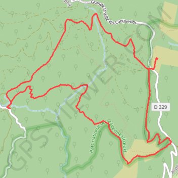 Les Cascades d'Orgon et le Monument André Chamson GPS track, route, trail