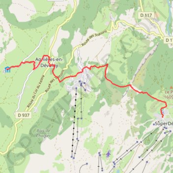 Superdévoluy à Lachaup (Tour du Dévoluy) GPS track, route, trail