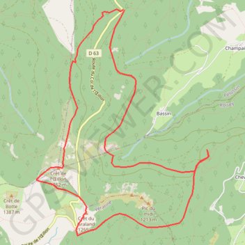 Dentillon long GPS track, route, trail