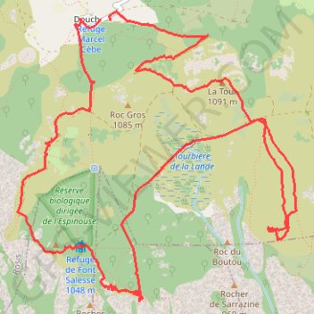 Tour du Caroux GPS track, route, trail