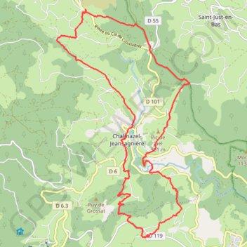 Sauvain (Le Champas) Jeansagnières (La Chaize) GPS track, route, trail