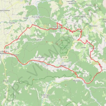 Vers Vesc - La Bégude-de-Mazenc GPS track, route, trail
