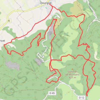 Dourgne, Montagne noire GPS track, route, trail