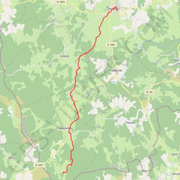 Saugues - Le Sauvage GPS track, route, trail