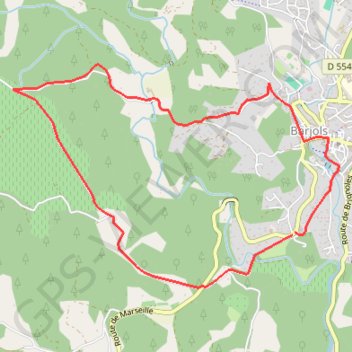 Les Marreliers - Barjols GPS track, route, trail