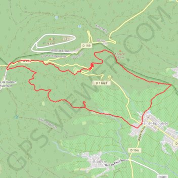 Saint Hippolite GPS track, route, trail