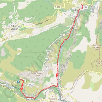 Les gorges du Verdon GPS track, route, trail