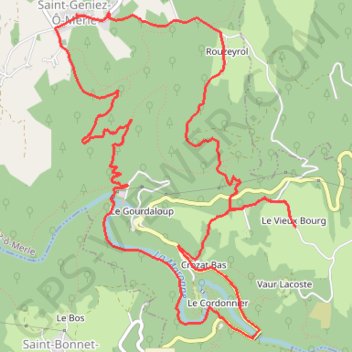 Les tours de Merle - Saint-Geniez-ô-Merle GPS track, route, trail