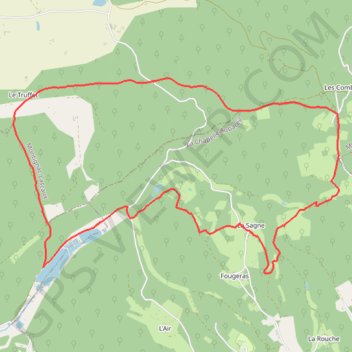 Chapelle-Aubareil - La Sagne GPS track, route, trail