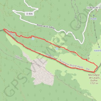 Les crêtes du Duffre - Le Pré Pourri GPS track, route, trail