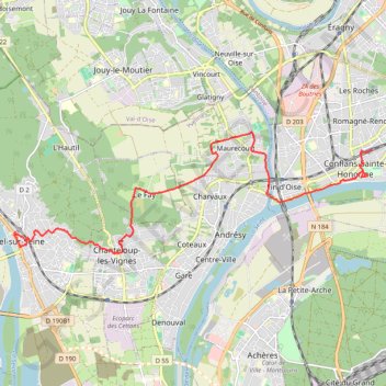 De Conflans Sainte Honorine à Triel sur Seine GPS track, route, trail