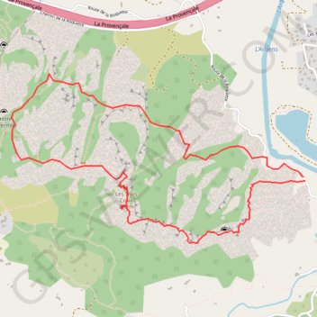 Rocher de Roquebrune : Les 3 croix par la crête en boucle GPS track, route, trail
