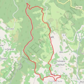 Pays Beaujolais - Pierres Dorées - Sainte-Paule GPS track, route, trail